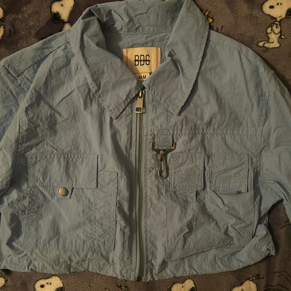 BDG Light Gray Jacket with Clasp Detail